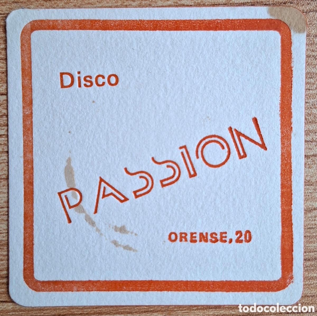 Otros art&iacute;culos de coleccionismo en papel: Posavasos Disco Passion - Madrid