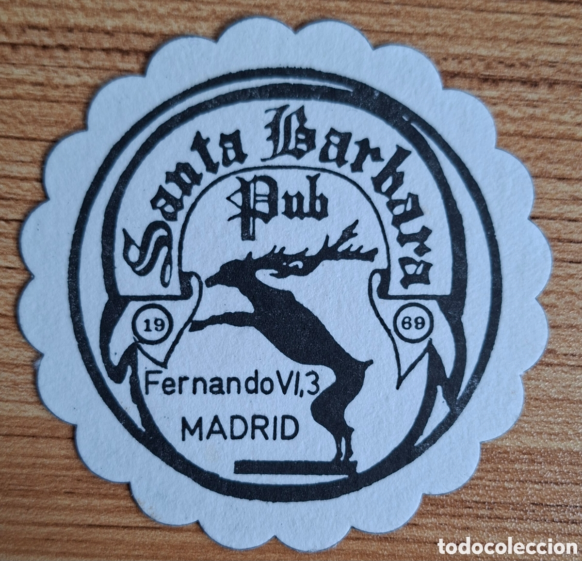 Otros art&iacute;culos de coleccionismo en papel: Posavasos Santa B&aacute;rbara Pub - Madrid