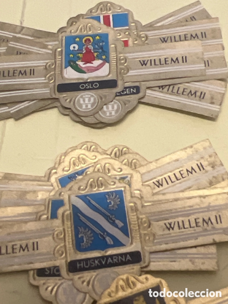 Otros art&iacute;culos de coleccionismo en papel: T2/V70. LOTE DE 103 VITOLAS APROXIMADAMENTE- WILLEM II - BANDERAS