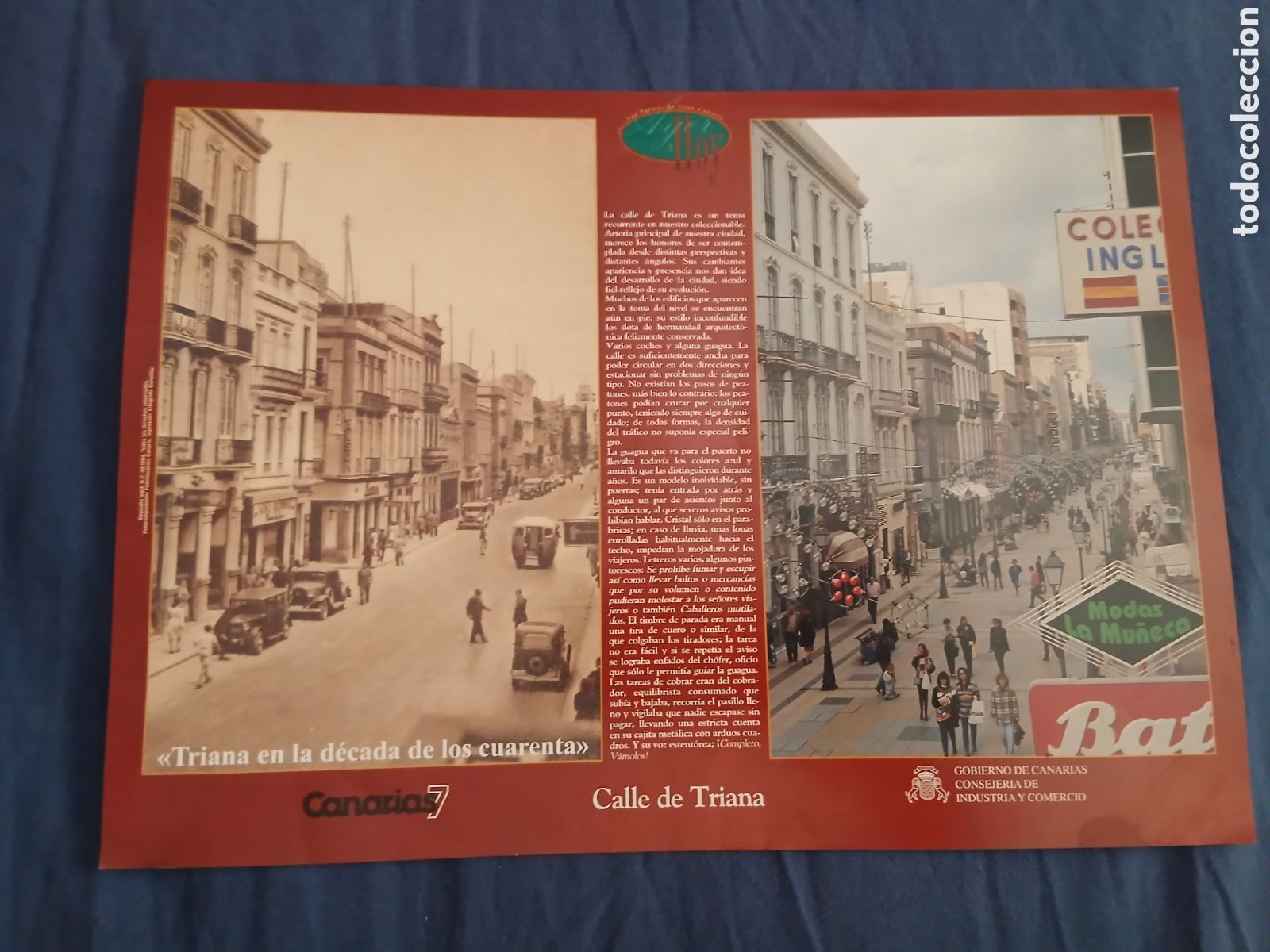 Collectionnisme Papier divers: L&aacute;mina Calle Triana -Las Palmas de Gran Canaria, Ayer y Hoy.