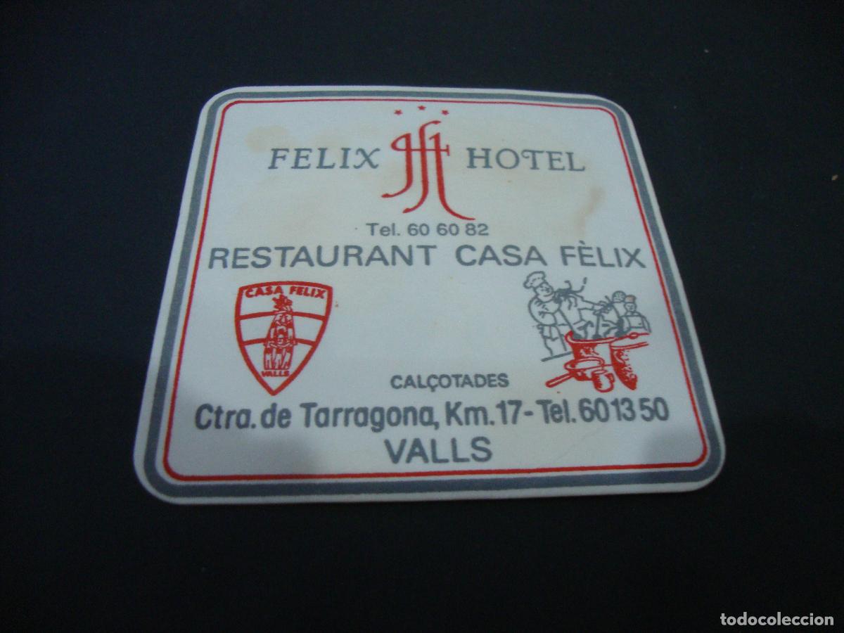 Otros art&iacute;culos de coleccionismo en papel: POSAVASOS HOTEL FELIX HOTEL VALLS