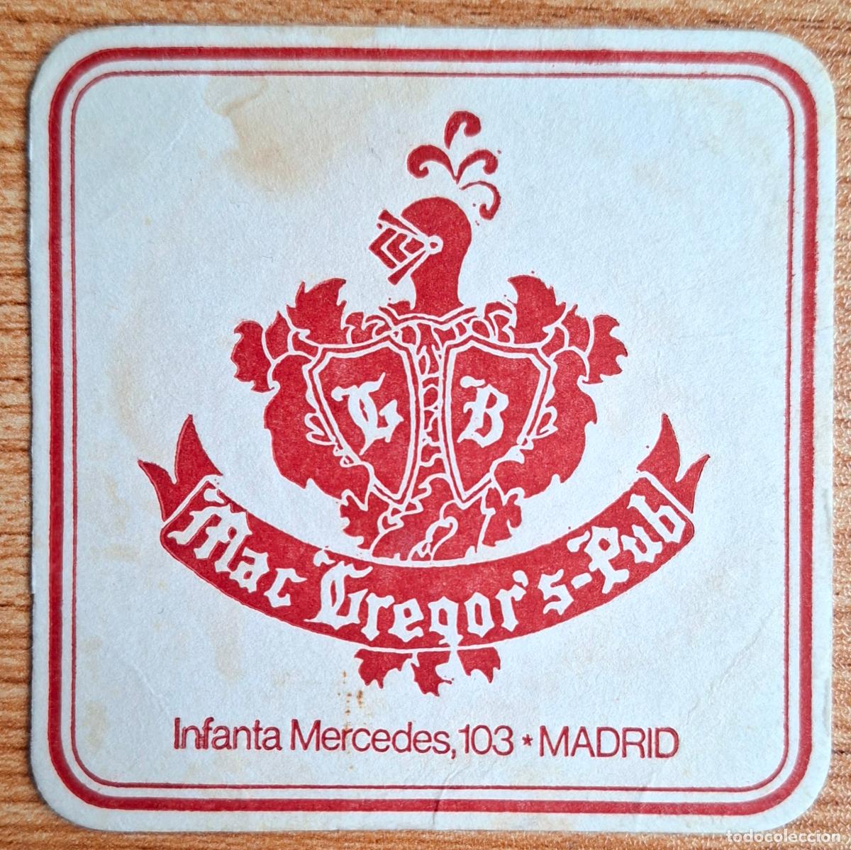 Otros art&iacute;culos de coleccionismo en papel: Posavasos Mac Gregor's Pub peque&ntilde;o - Madrid