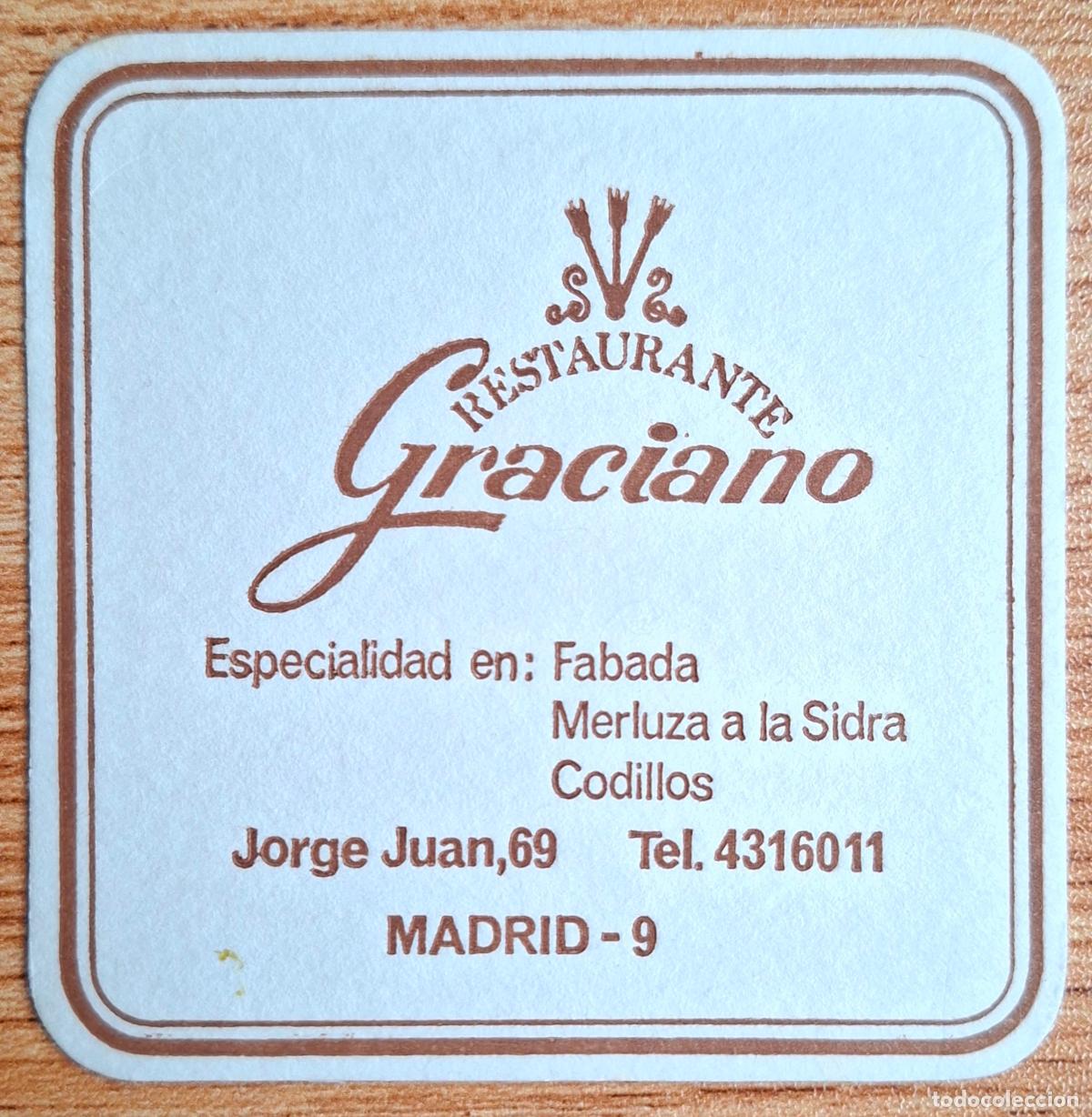 Paper Collecting Others: Posavasos Restaurante Graciano - Madrid