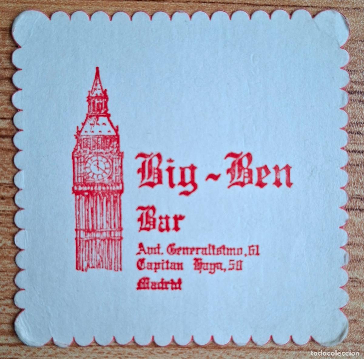 Otros art&iacute;culos de coleccionismo en papel: Posavasos Bar Big Ben - Madrid