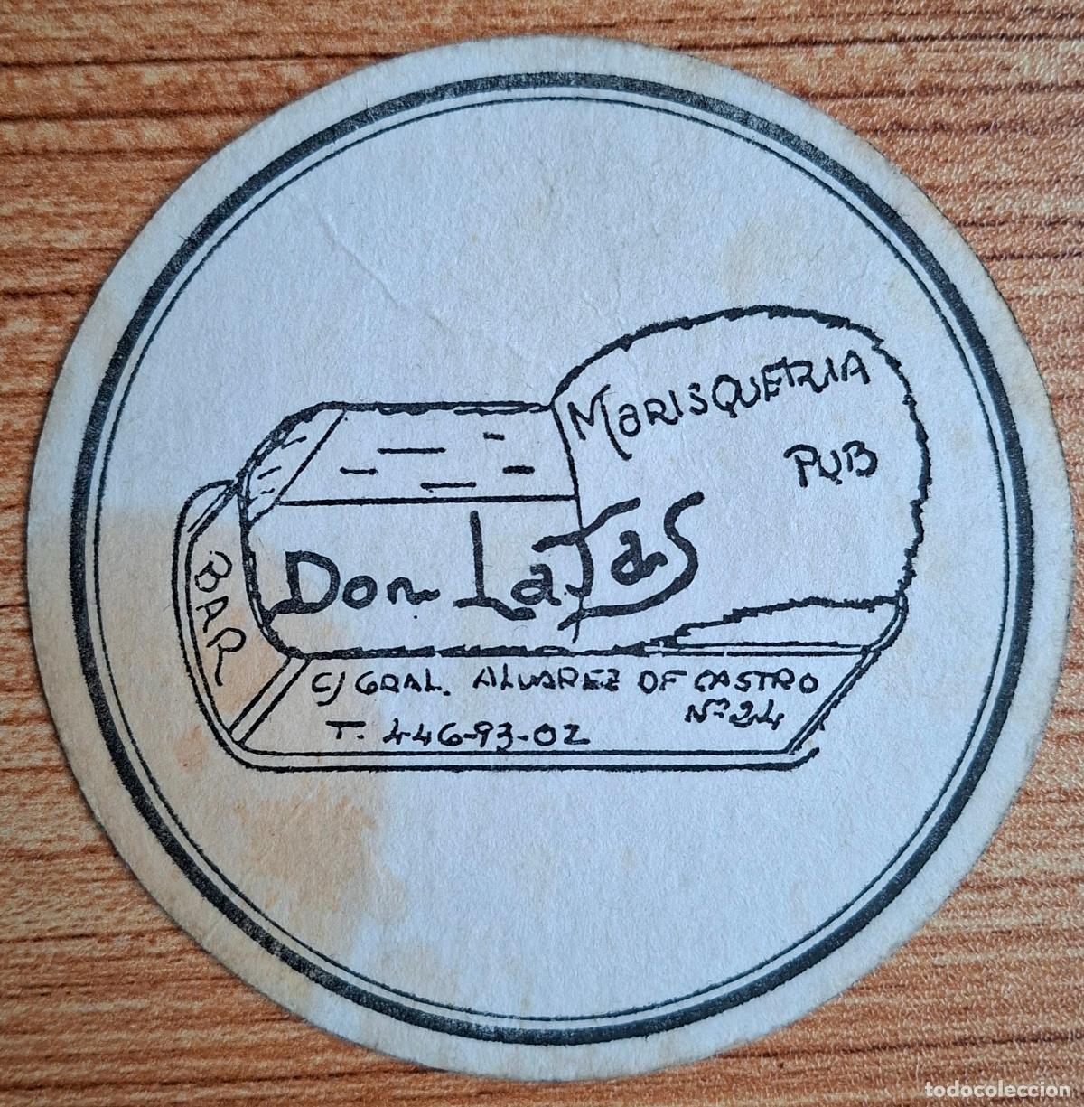 Outros artigos de papel: Posavasos Bar Marisquer&iacute;a Pub Don Latas - Madrid