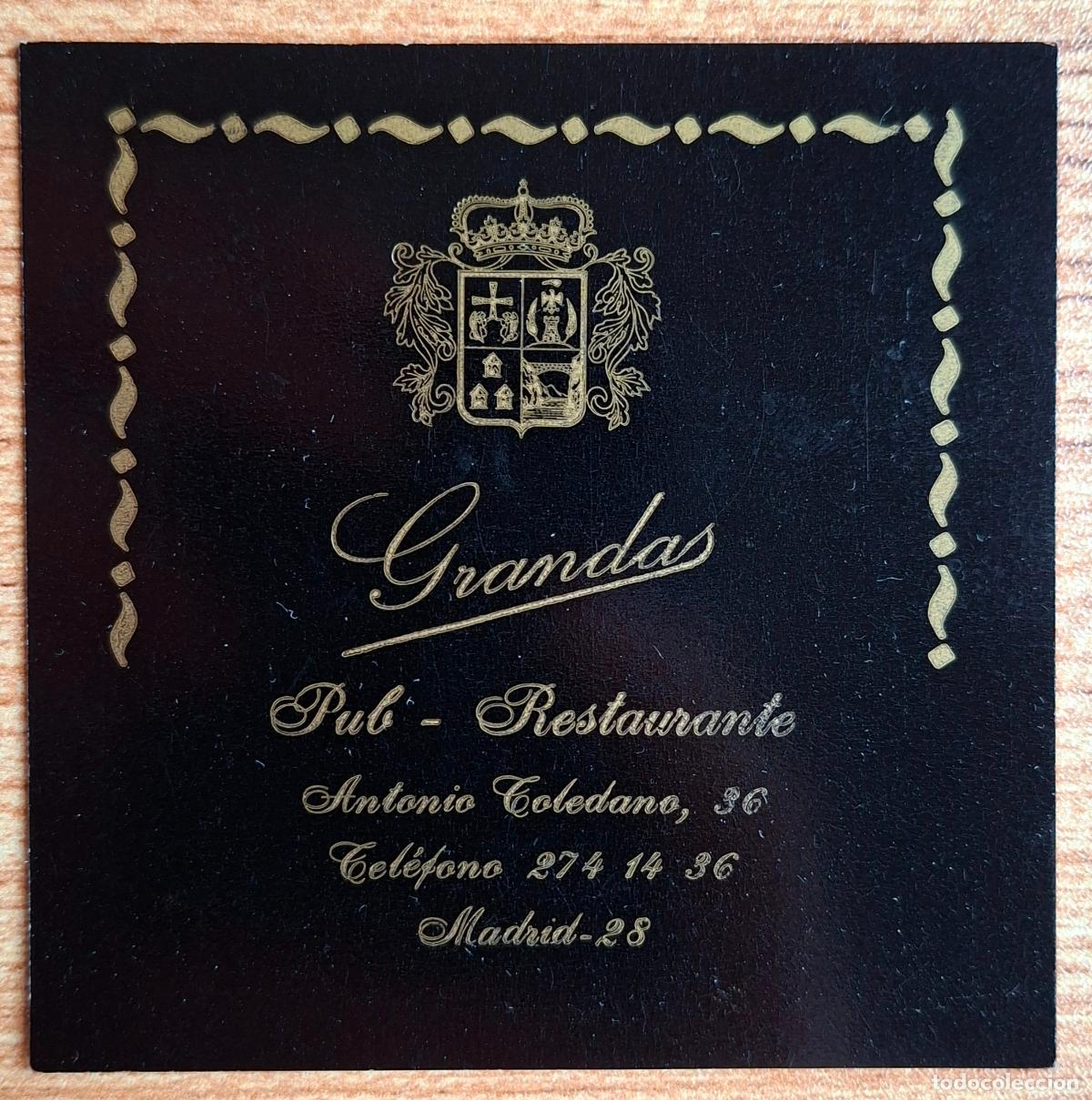 Outros artigos de papel: Posavasos Pub Restaurante Grandas - Madrid