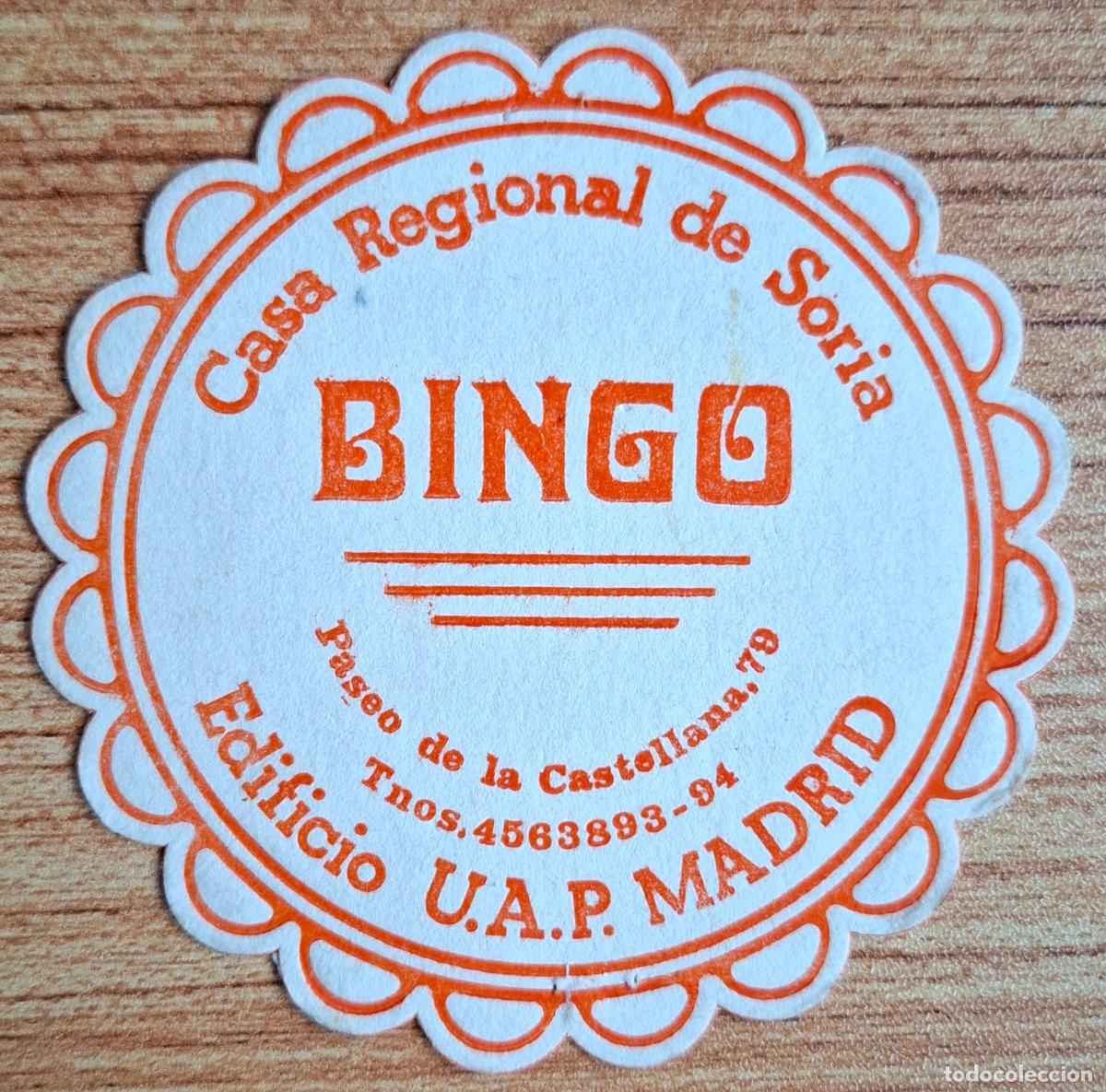 Outros artigos de papel: Posavasos Bingo Casa Regional de Soria - Madrid