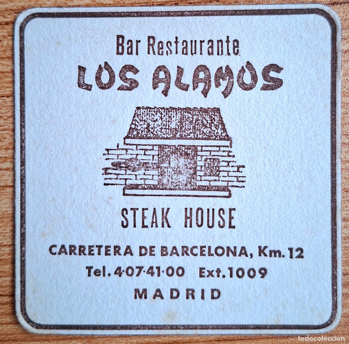 Collectionnisme Papier divers: Posavasos Bar Restaurante Steak House Los &Aacute;lamos - Madrid