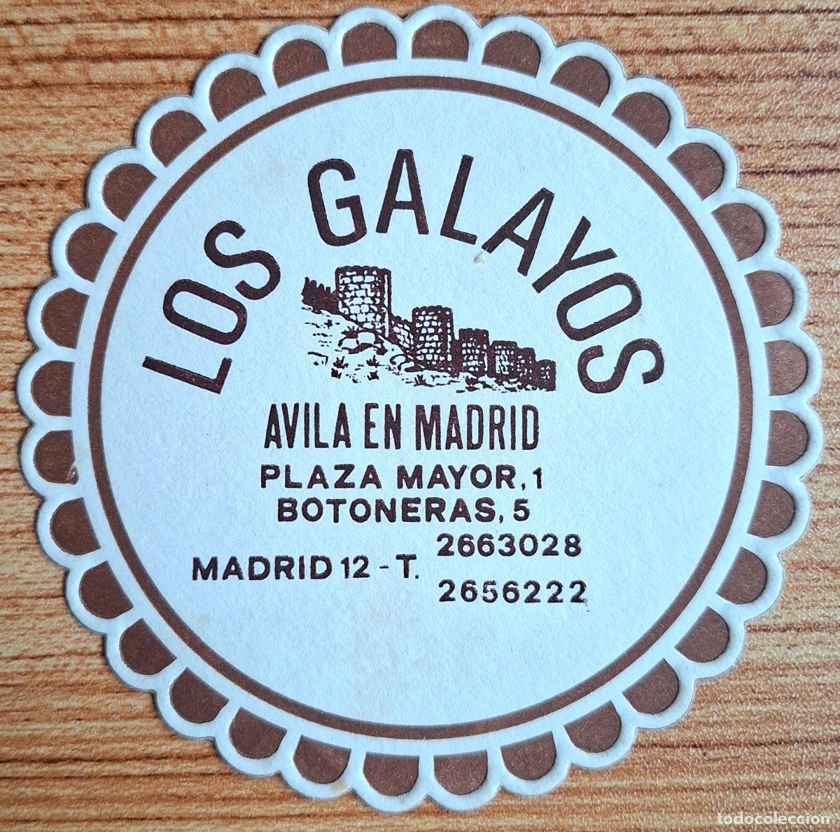 Otros art&iacute;culos de coleccionismo en papel: Posavasos Los Galayos - &Aacute;vila en Madrid - Madrid