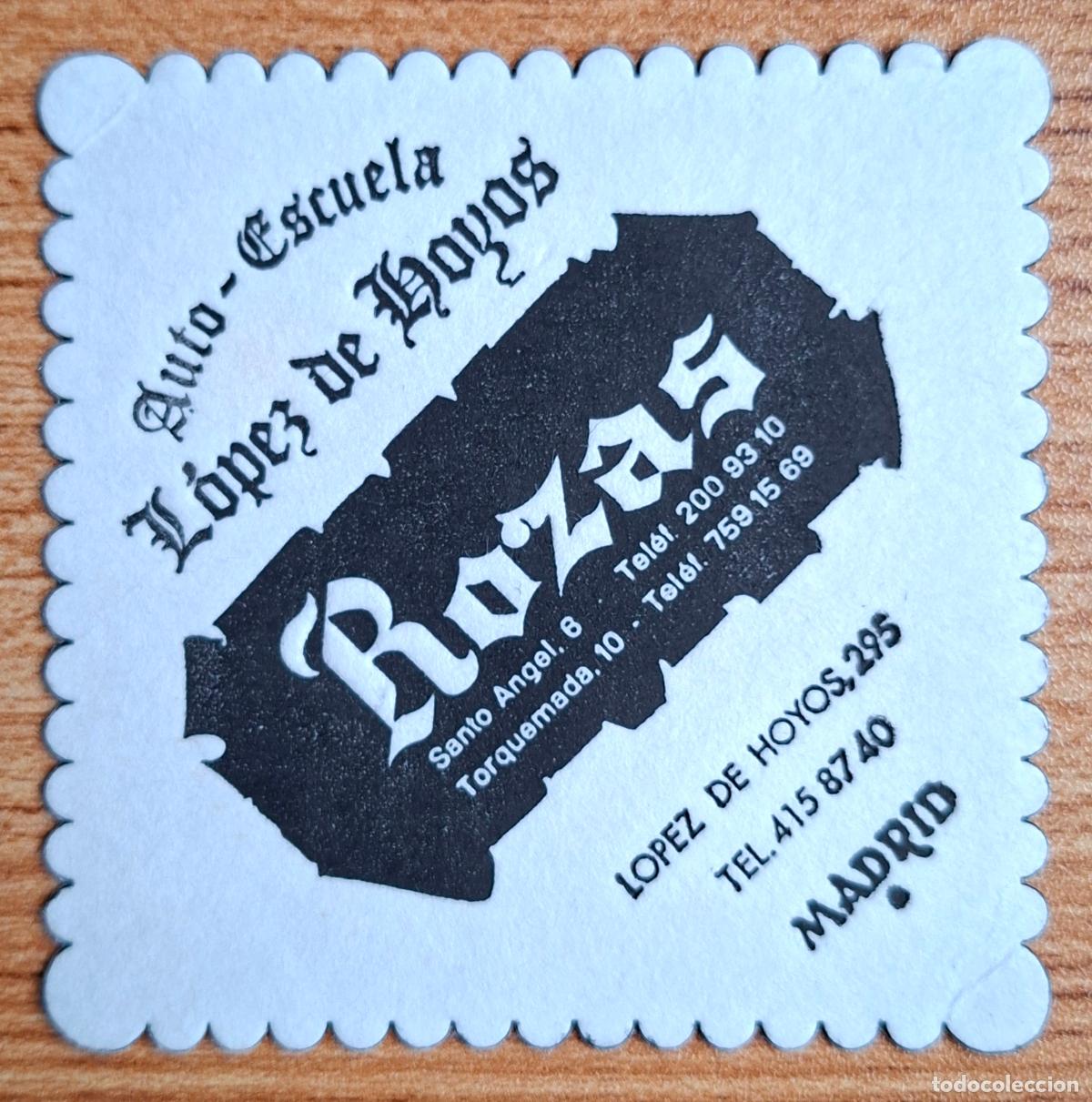 Altri oggetti di carta: Posavasos Auto Escuela L&oacute;pez de Hoyos - Bar Rozas - Madrid