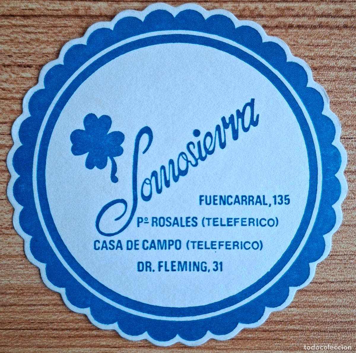 Otros art&iacute;culos de coleccionismo en papel: Posavasos Somosierra redondo azul - Madrid