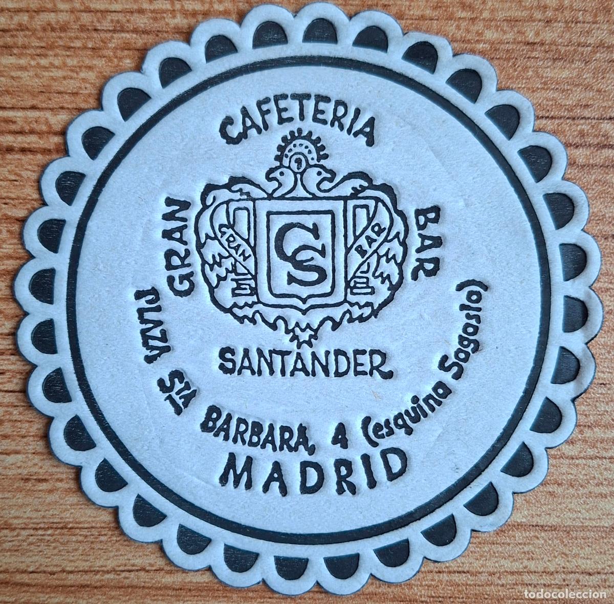 Otros art&iacute;culos de coleccionismo en papel: Posavasos Gran Cafeter&iacute;a Bar Santander - Madrid