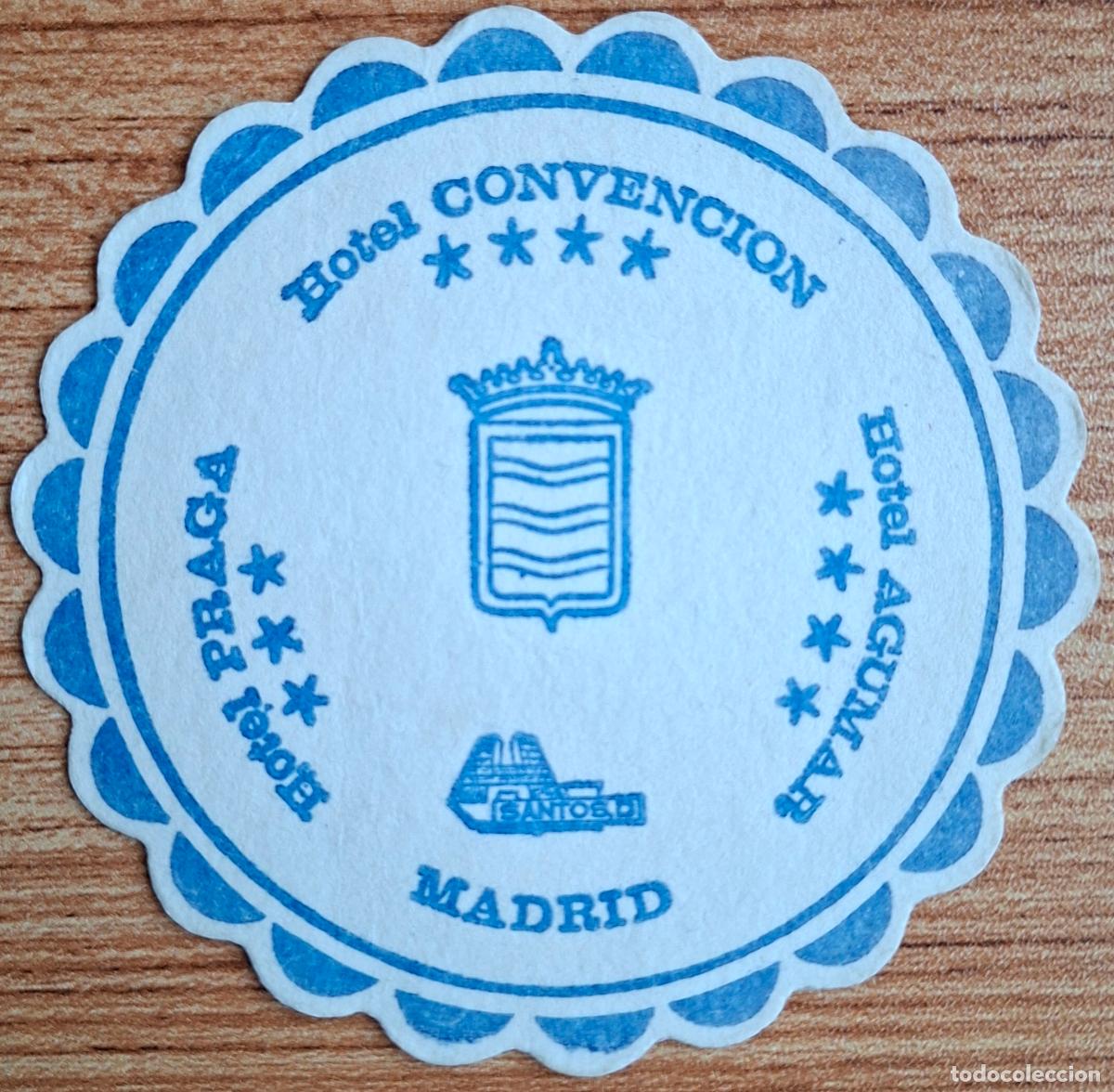 Otros art&iacute;culos de coleccionismo en papel: Posavasos Hotel Praga / Convenci&oacute;n / Agumar - redondo - Madrid