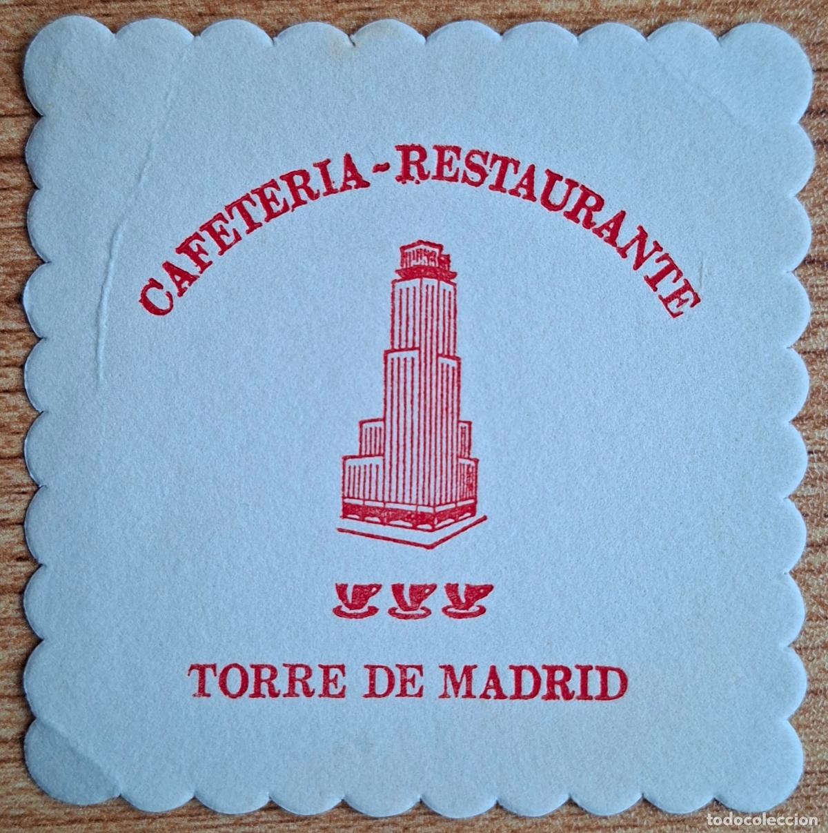 Otros art&iacute;culos de coleccionismo en papel: Posavasos Cafeter&iacute;a Restaurante Torre de Madrid - Madrid