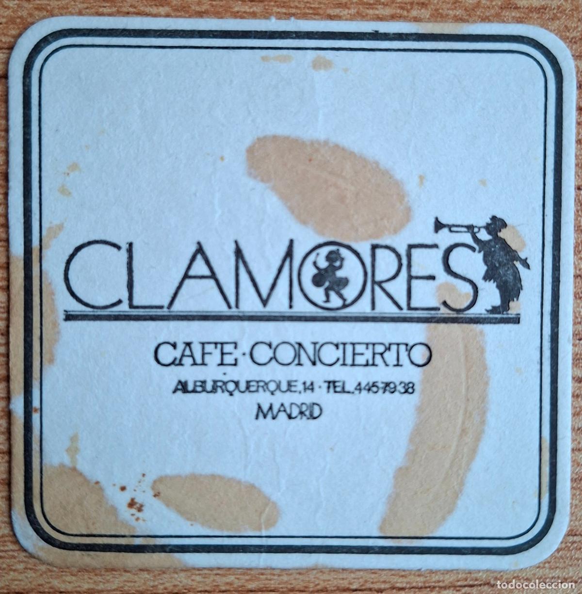 Otros art&iacute;culos de coleccionismo en papel: Posavasos Caf&eacute; Concierto Sala Clamores - grande - Madrid