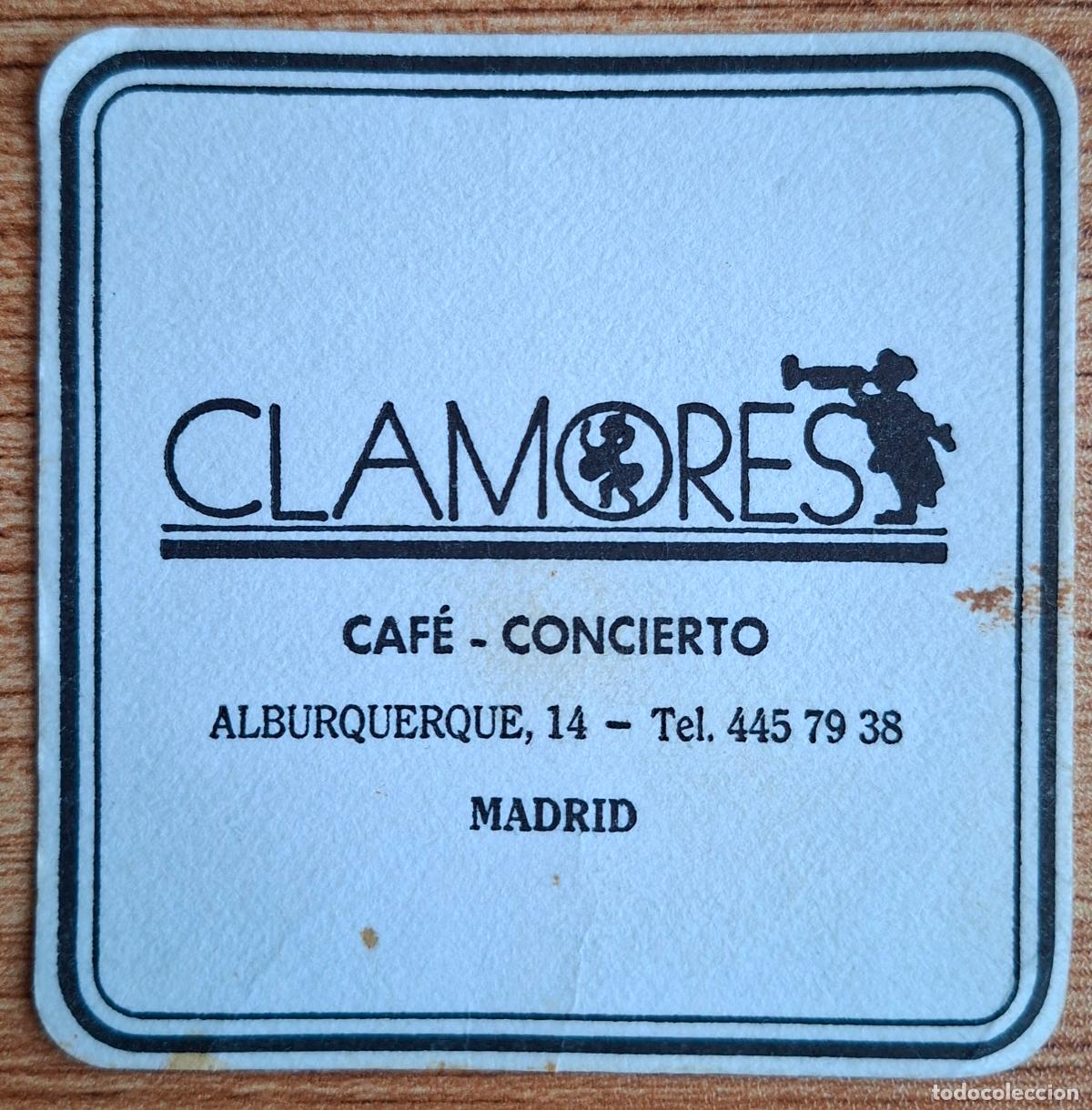 Otros art&iacute;culos de coleccionismo en papel: Posavasos Caf&eacute; Concierto Sala Clamores - peque&ntilde;o - Madrid