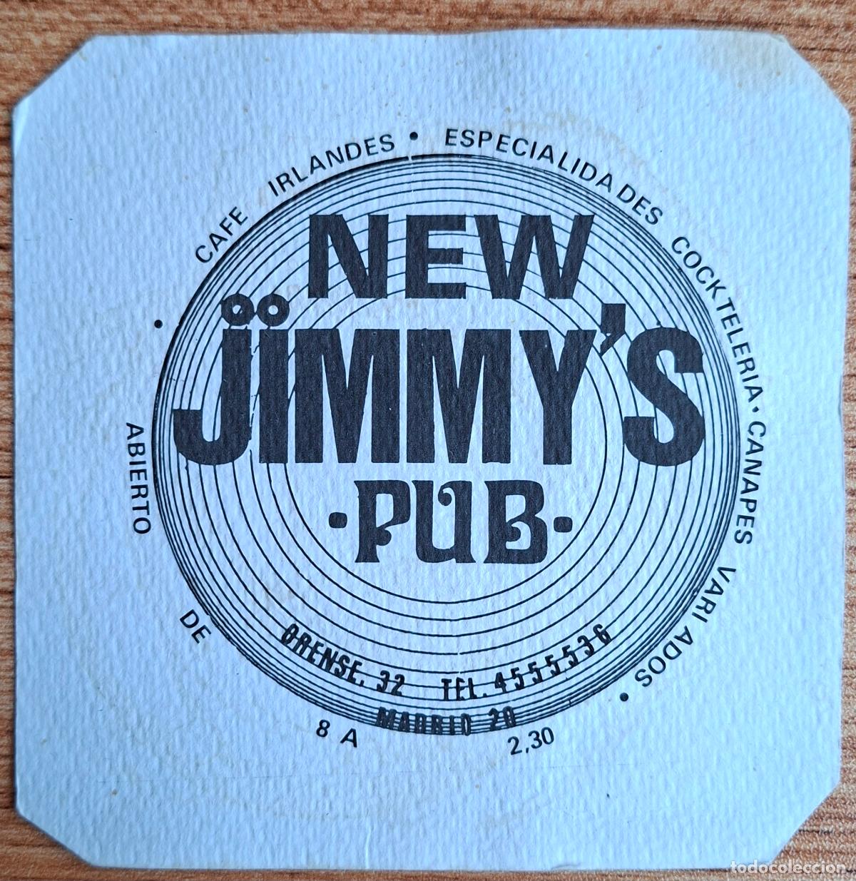 Otros art&iacute;culos de coleccionismo en papel: Posavasos New Jimmy's Pub - Madrid