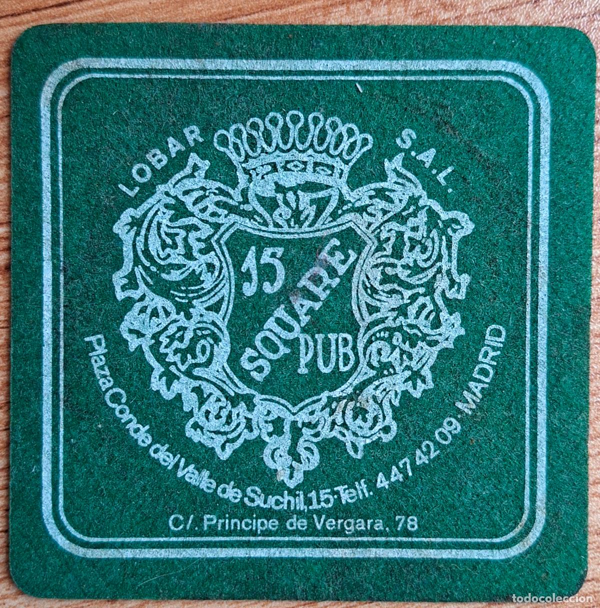 Otros art&iacute;culos de coleccionismo en papel: Posavasos 15 Square Pub - Madrid