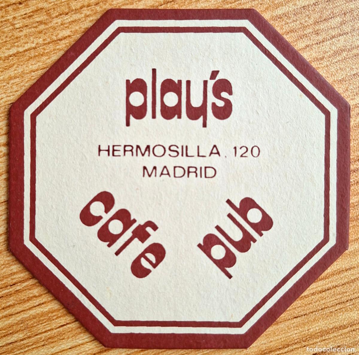 Otros art&iacute;culos de coleccionismo en papel: Posavasos Play's Pub - oct&oacute;gono marr&oacute;n - Madrid