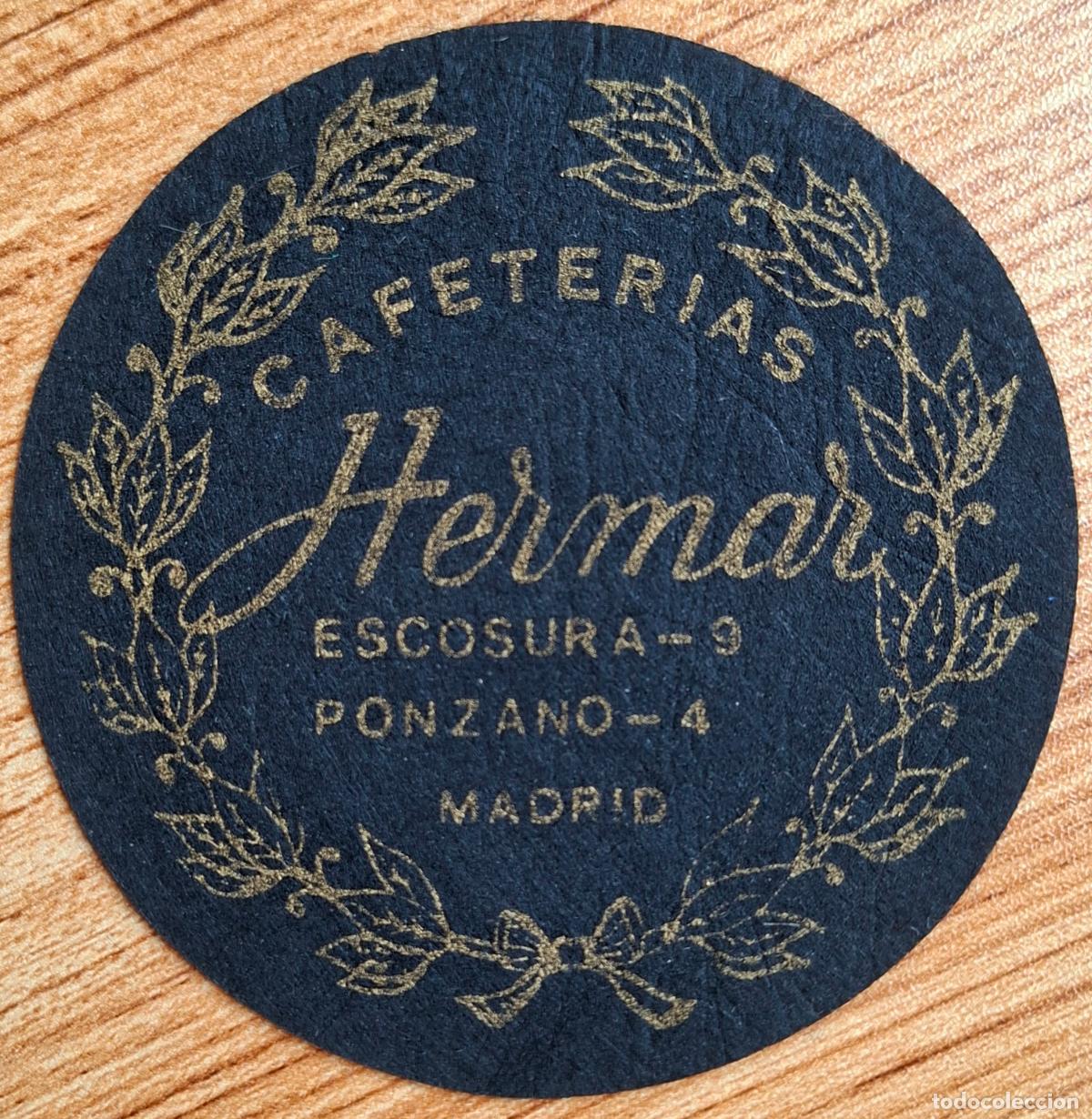 Otros art&iacute;culos de coleccionismo en papel: Posavasos Cafeter&iacute;as Hermar - Madrid