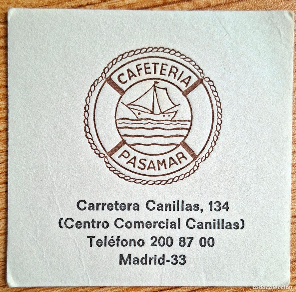 Otros art&iacute;culos de coleccionismo en papel: Posavasos Cafeter&iacute;a Pasamar - Madrid