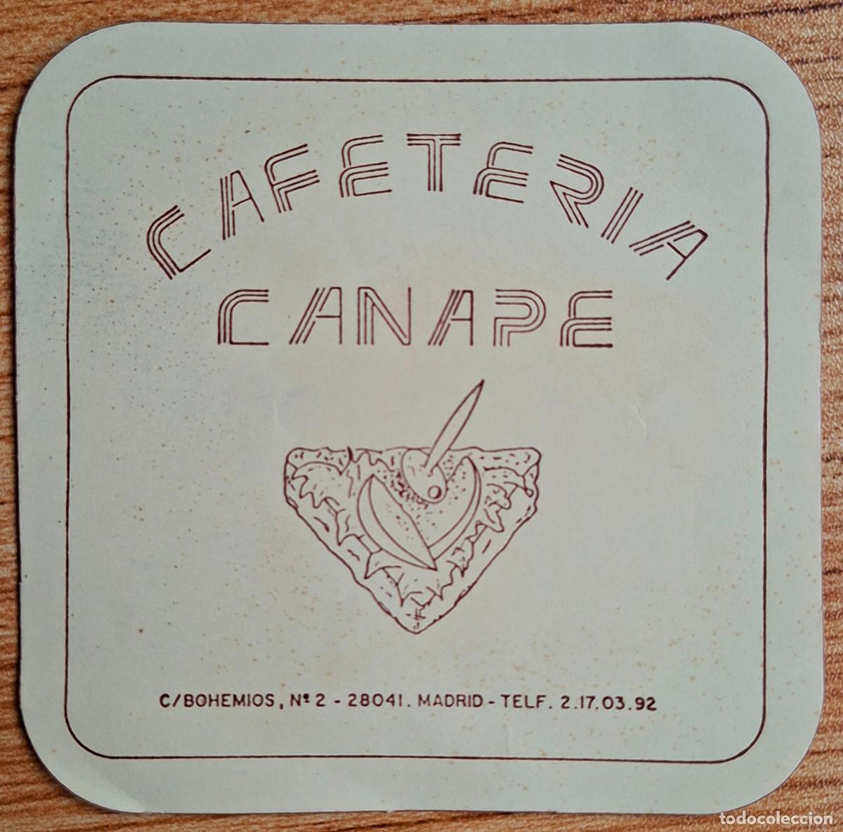 Otros art&iacute;culos de coleccionismo en papel: Posavasos Cafeter&iacute;a Canap&eacute; - Madrid
