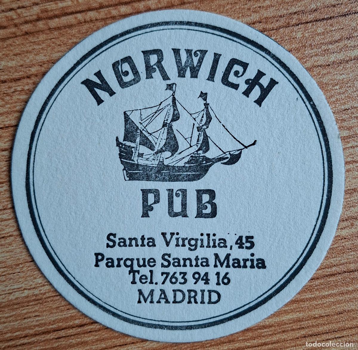 Otros art&iacute;culos de coleccionismo en papel: Posavasos Norwich Pub - Madrid