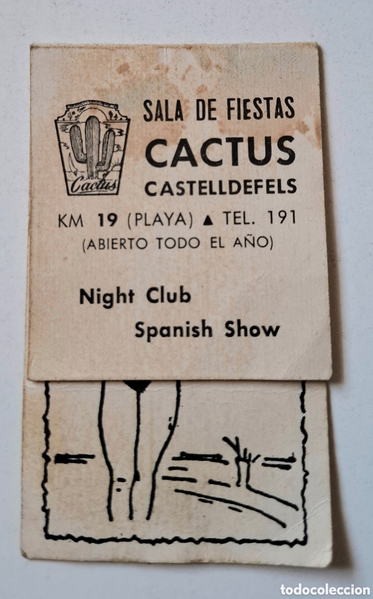 Otros art&iacute;culos de coleccionismo en papel: TARJETA ANIMADA SALA DE FIESTAS CACTUS