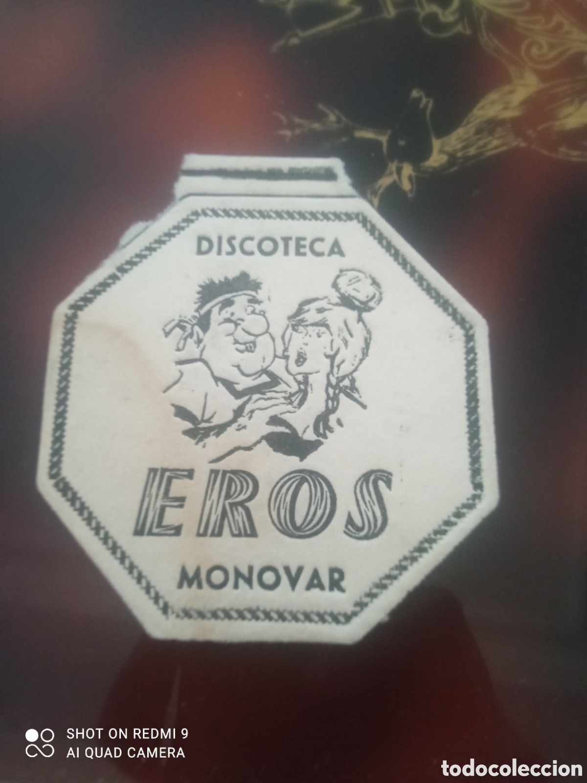 Otros art&iacute;culos de coleccionismo en papel: Discoteca eros mono var ( posavaso a&ntilde;os 50 60s)