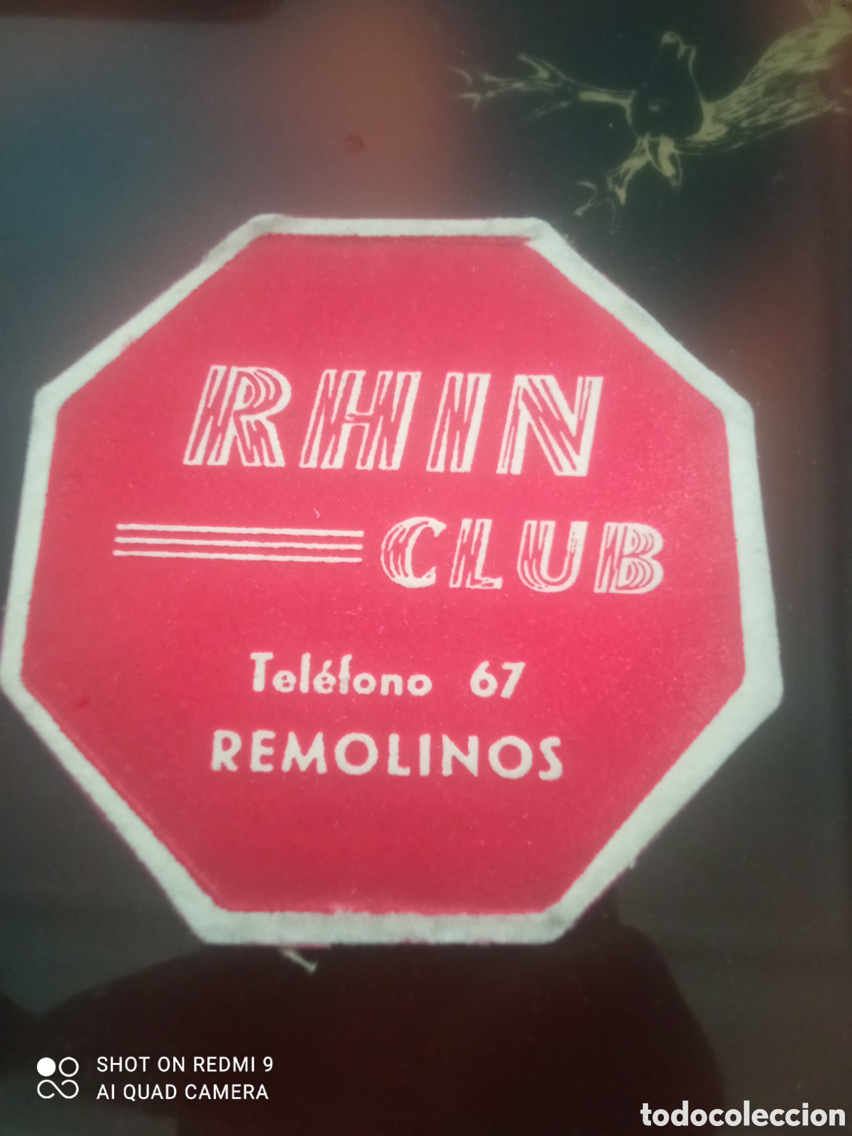 Otros art&iacute;culos de coleccionismo en papel: Rhin club remolinos ( posavaso a&ntilde;os 50 60s)