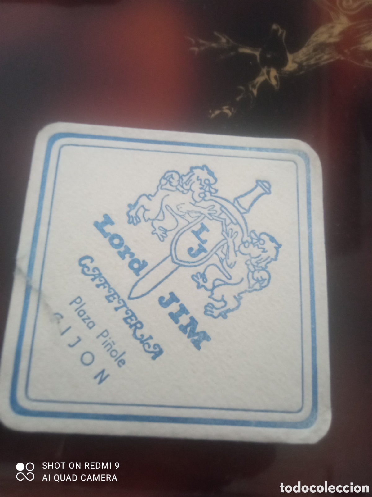Otros art&iacute;culos de coleccionismo en papel: Lord Jim cafeter&iacute;a plaza pi&ntilde;ote Guij&oacute;n ( posavaso a&ntilde;os 50 60s)