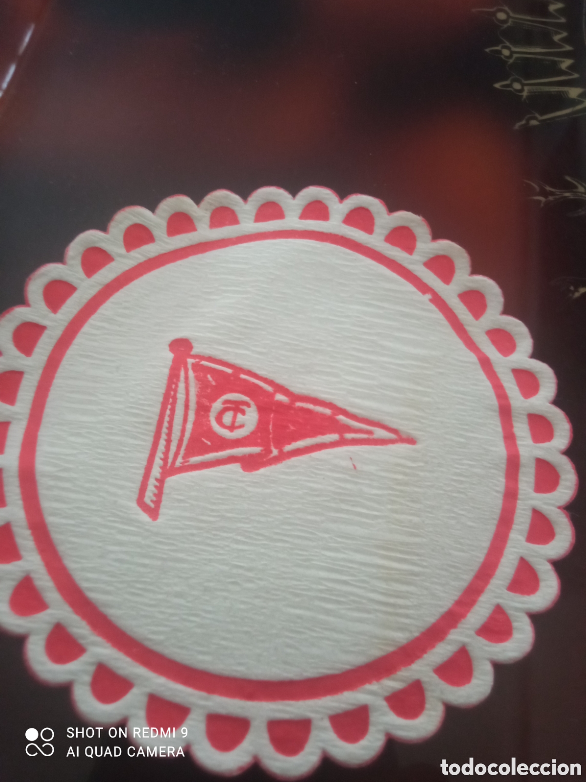 Otros art&iacute;culos de coleccionismo en papel: Bander&iacute;n ( posavaso a&ntilde;os 50 60s)