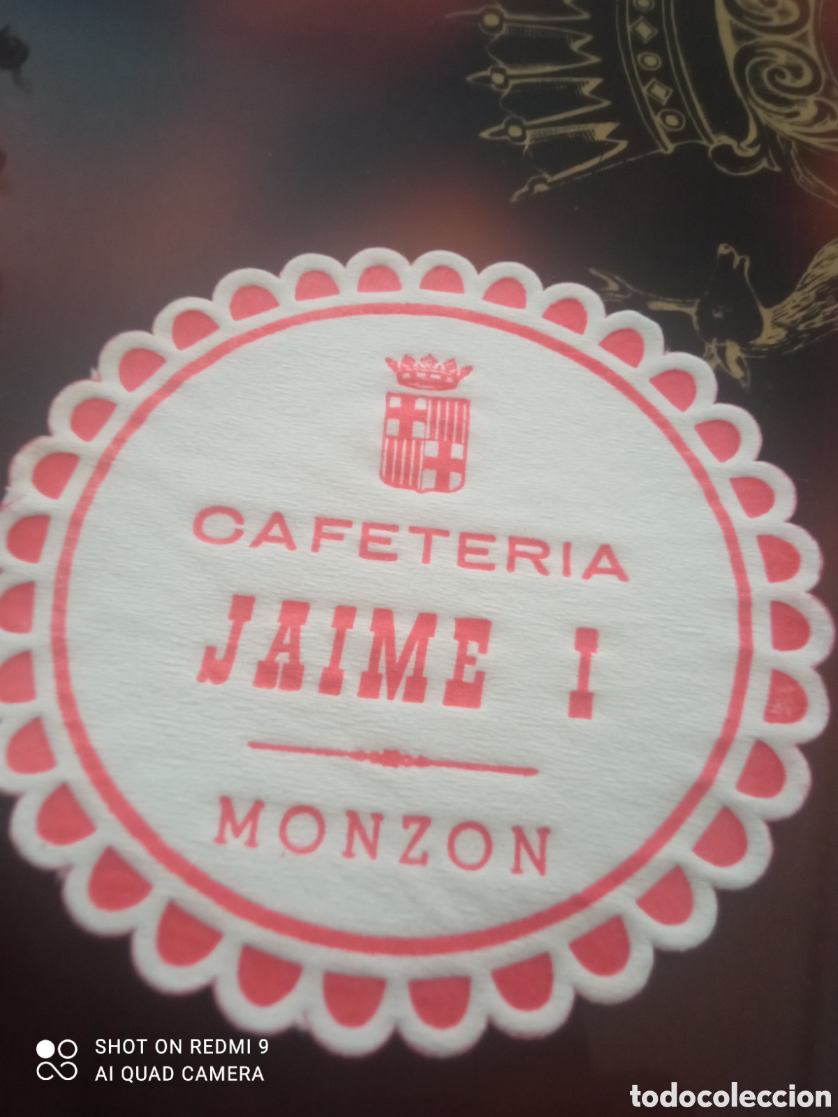 Otros art&iacute;culos de coleccionismo en papel: Cafeter&iacute;a Jaime i Monz&oacute;n ( posavaso a&ntilde;os 50 60s)