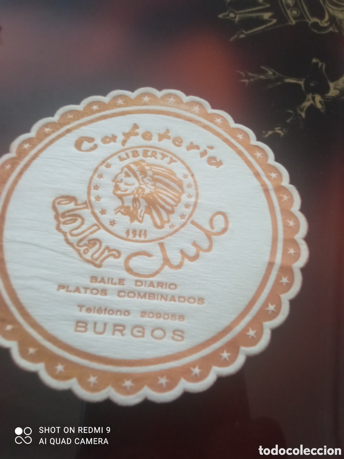 Otros art&iacute;culos de coleccionismo en papel: Cafeter&iacute;a Liberty d&oacute;lar club baile diario platos combinados Burgos ( posavaso a&ntilde;os 50 60s)