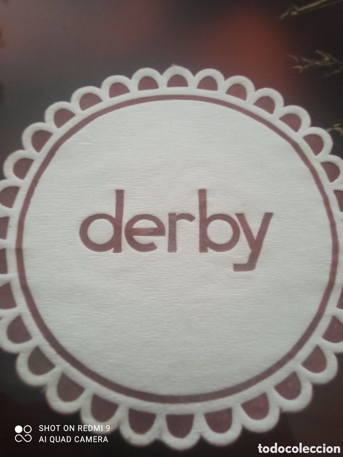 Otros art&iacute;culos de coleccionismo en papel: Derby ( posavaso a&ntilde;os 50 60s)