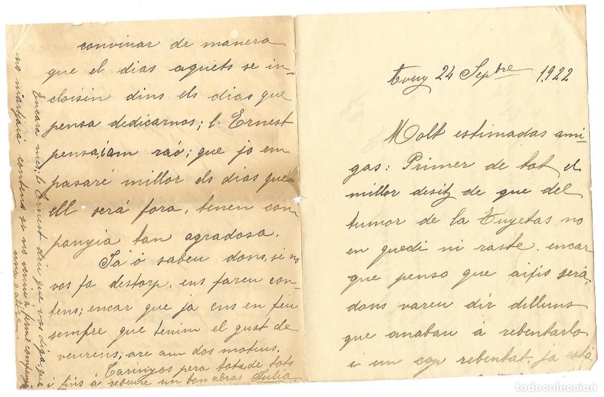 Otros art&iacute;culos de coleccionismo en papel: Dos cartas manuscritas de1913 y 1922. Sin sobres.