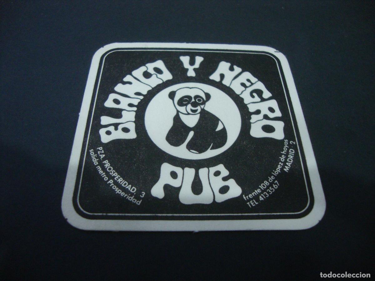 Otros art&iacute;culos de coleccionismo en papel: POSAVASOS BLANCO Y NEGRO PUB MADRID