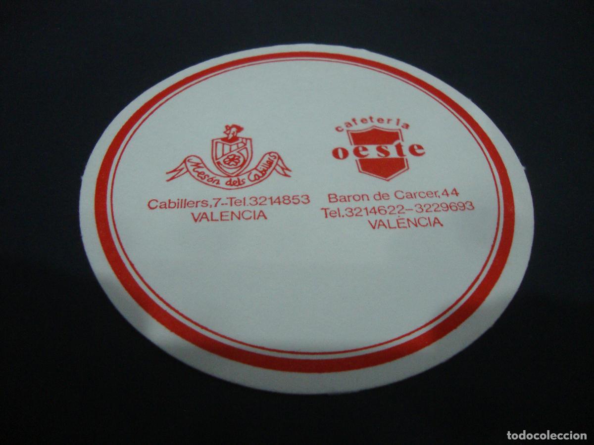 Otros art&iacute;culos de coleccionismo en papel: POSAVASOS CAFETERIA OESTE VALENCIA