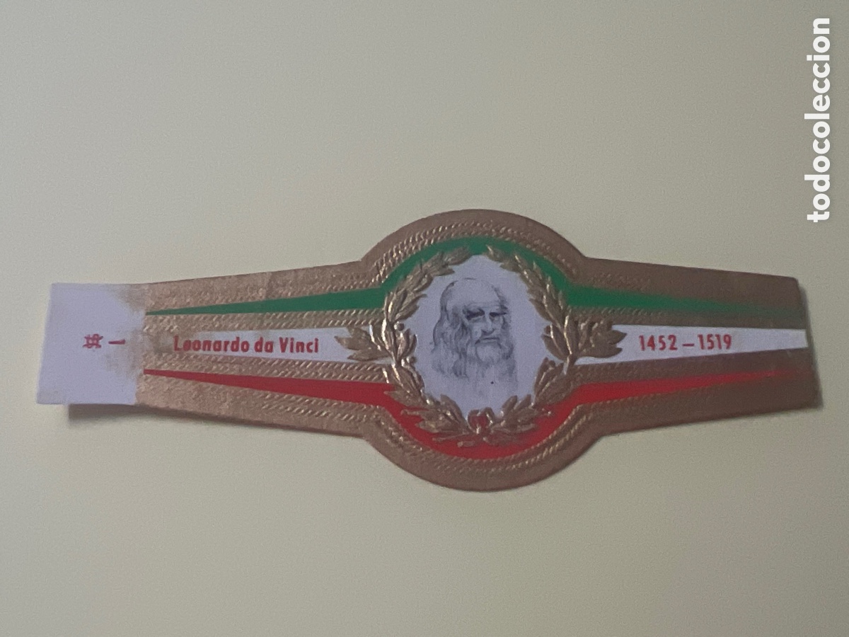 Otros art&iacute;culos de coleccionismo en papel: HV16.30. VITOLA - CIGAR BAND - BAGUE DE CIGARE - LEONARDO DA VINCI