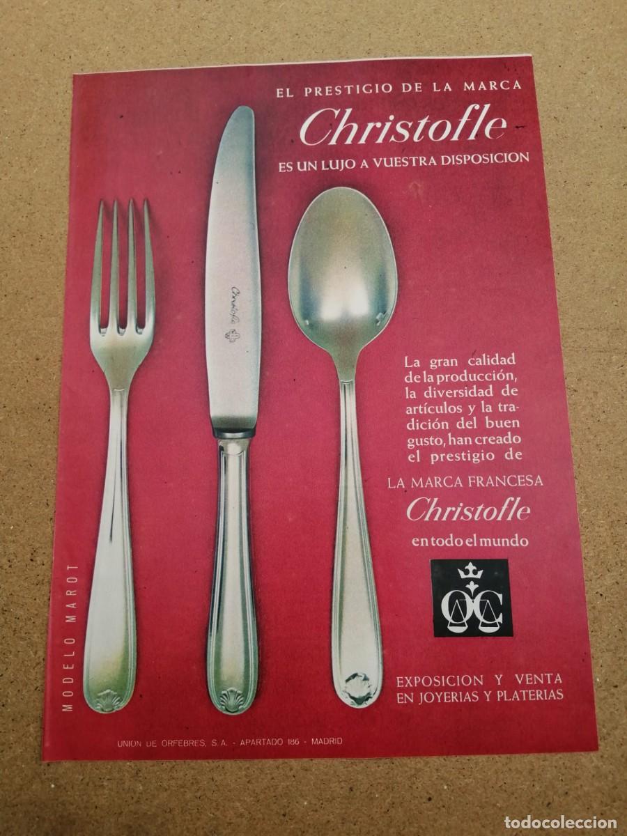Otros art&iacute;culos de coleccionismo en papel: ANUNCIO. CUBERTERIA CHRISTOFLE