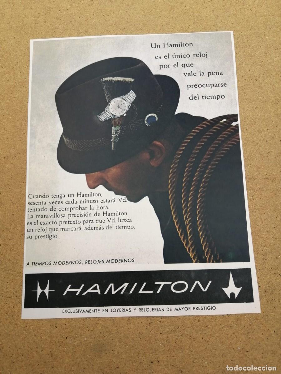 Otros art&iacute;culos de coleccionismo en papel: ANUNCIO. RELOJES HAMILTON