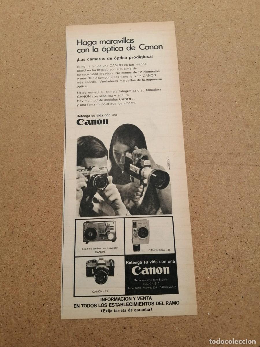 Otros art&iacute;culos de coleccionismo en papel: ANUNCIO. CAMARAS CANON