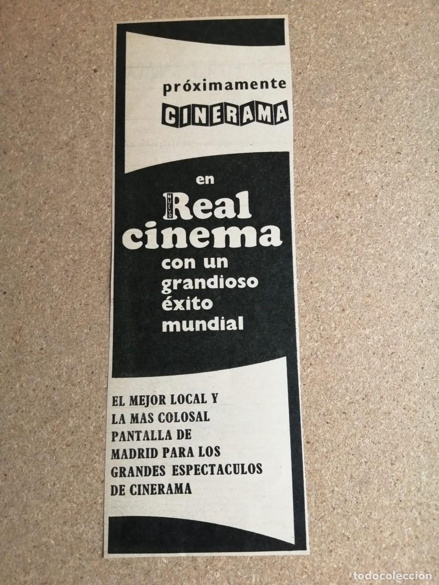 Otros art&iacute;culos de coleccionismo en papel: ANUNCIO. PROXIMAMENTE EN REAL CINEMA, MADRID, PRESENTACION DEL CINERAMA