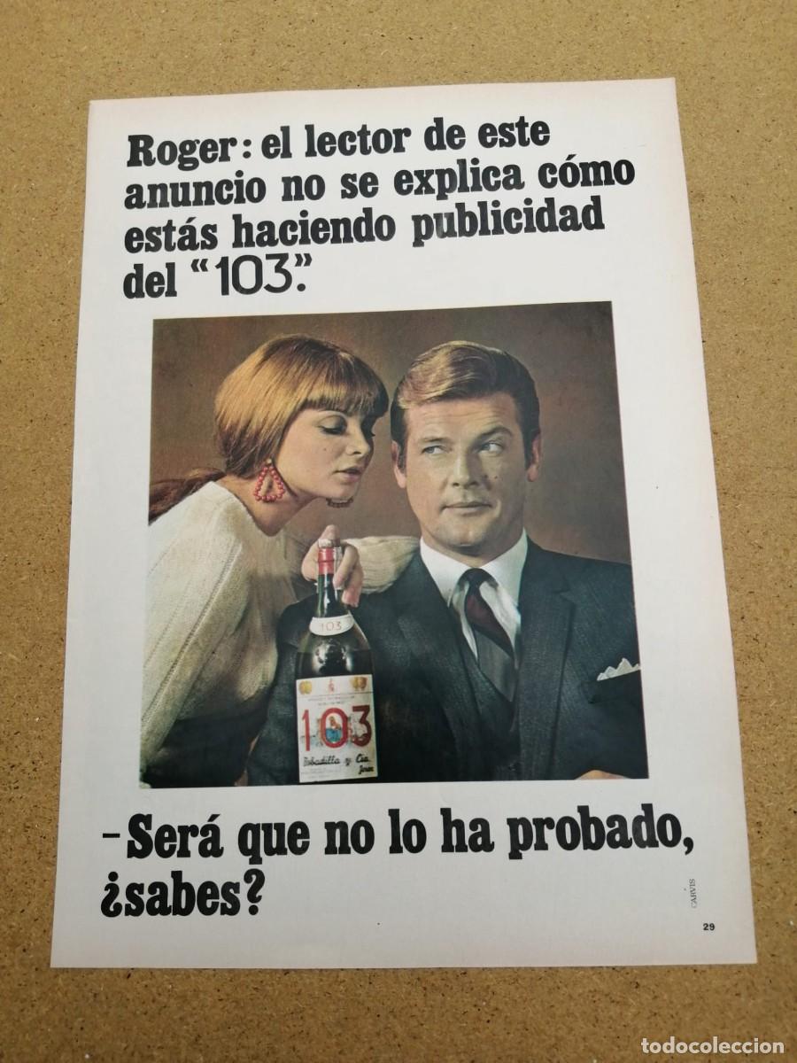 Otros art&iacute;culos de coleccionismo en papel: ANUNCIO. BRANDY 103 (ROGER MOORE)