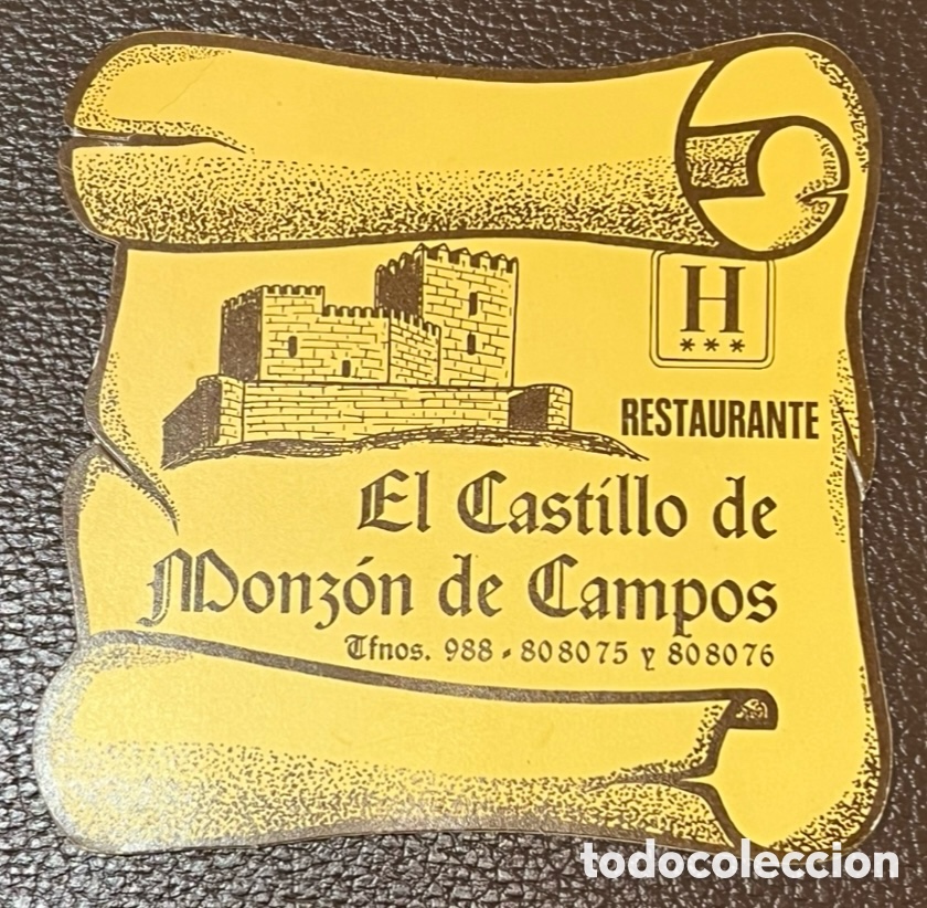 Otros art&iacute;culos de coleccionismo en papel: Posavasos. Restaurante EL CASTILLO DE MONZON DE CAMPOS. Palencia. A&ntilde;os 70.