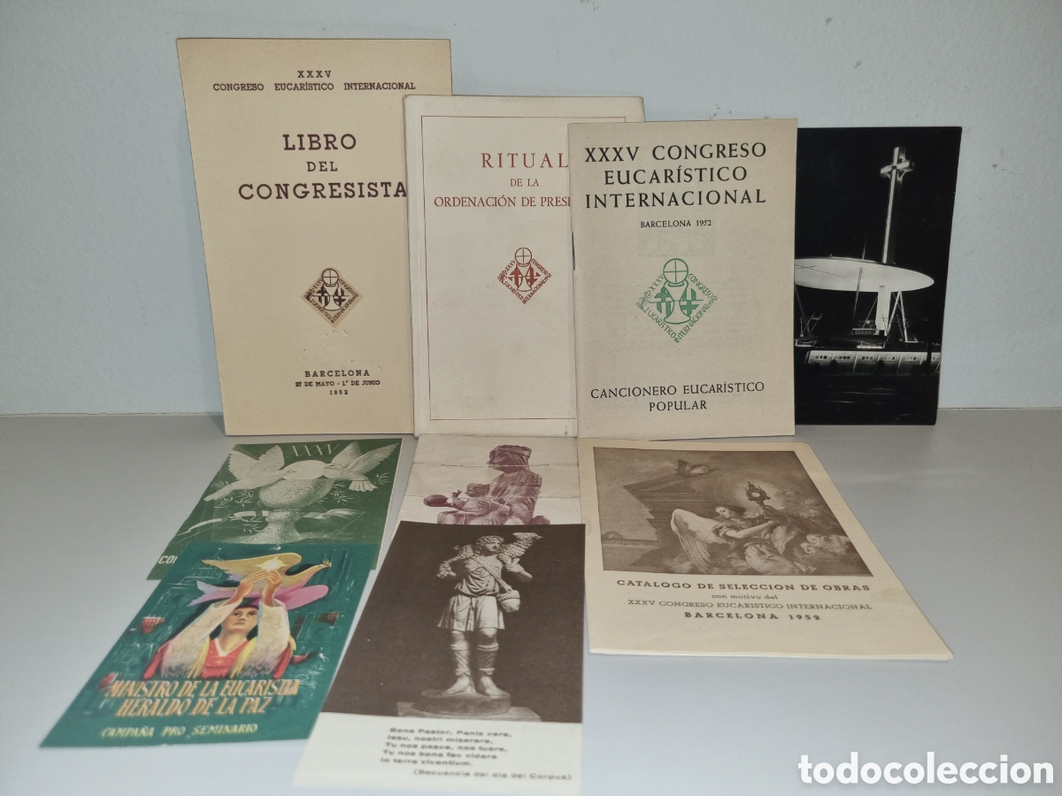 Otros art&iacute;culos de coleccionismo en papel: Lote colecci&oacute;n papeles Congreso Eucar&iacute;stico Internacional. Barcelona 1952