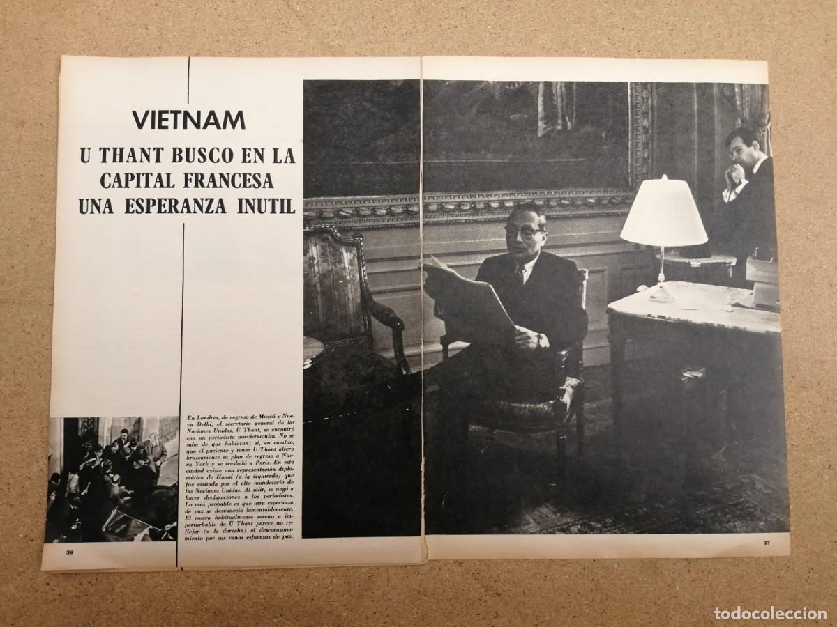 Otros art&iacute;culos de coleccionismo en papel: REPORTAJE. VIETNAM, U THANT BUSCO EN LA CAPITAL FRANCESA UNA ESPERANZA INUTIL