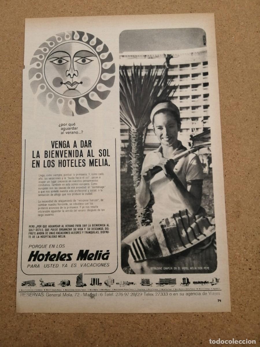 Otros art&iacute;culos de coleccionismo en papel: ANUNCIO. HOTELES MELIA