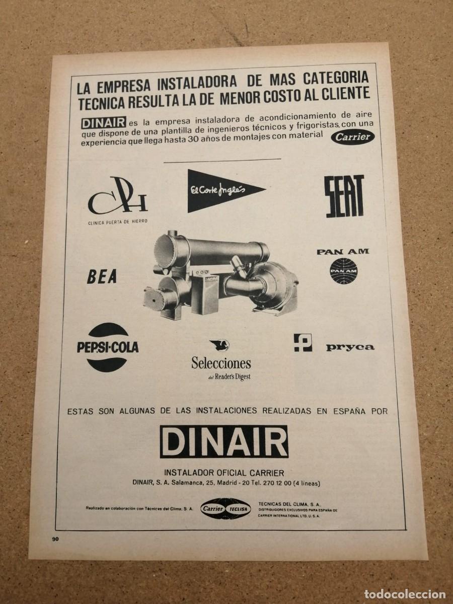 Otros art&iacute;culos de coleccionismo en papel: ANUNCIO. DINAIR, LA EMPRESA INSTALADORA DE MAS CATEGORIA TECNICA