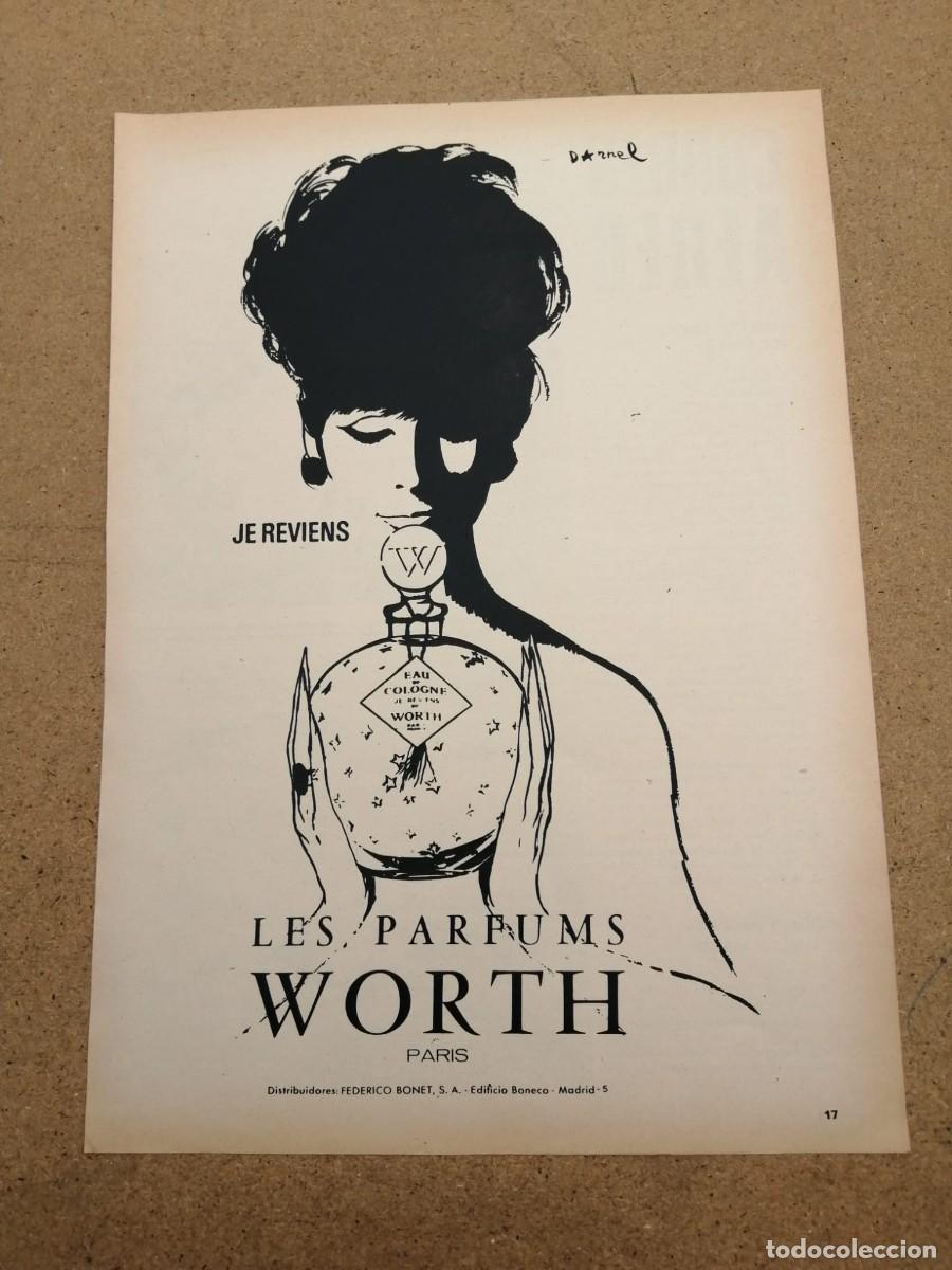 Otros art&iacute;culos de coleccionismo en papel: ANUNCIO. LES PARFUMS WORTH, PARIS
